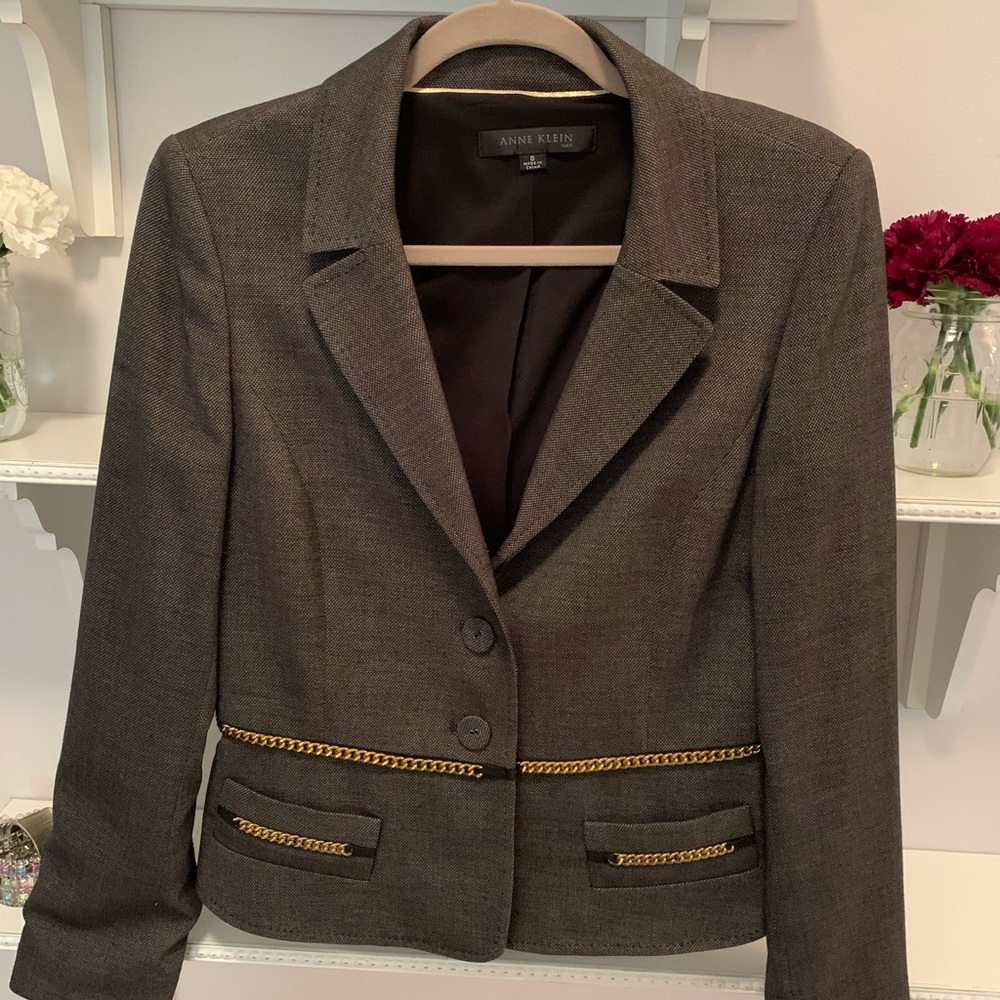 Ann Klein Jacket Chain Details EUC